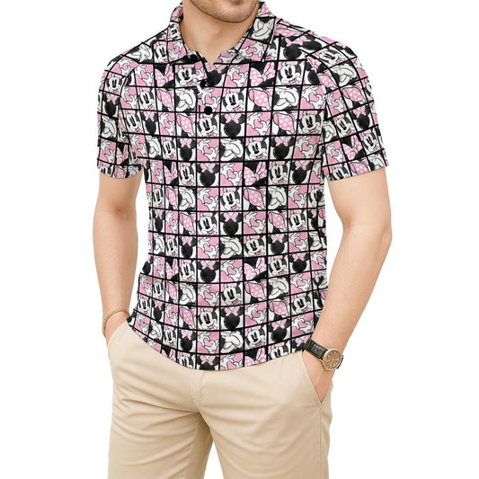 Mouse Bow Block Party - Men's Polo Shirt