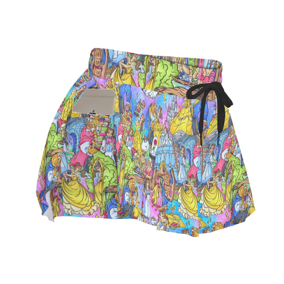 Enchanted Tale Storybook Scenes - Women's Flowy Pocket Shorts
