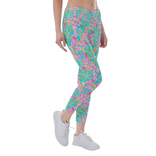 Flamingo Fiesta - Women's Yoga Leggings