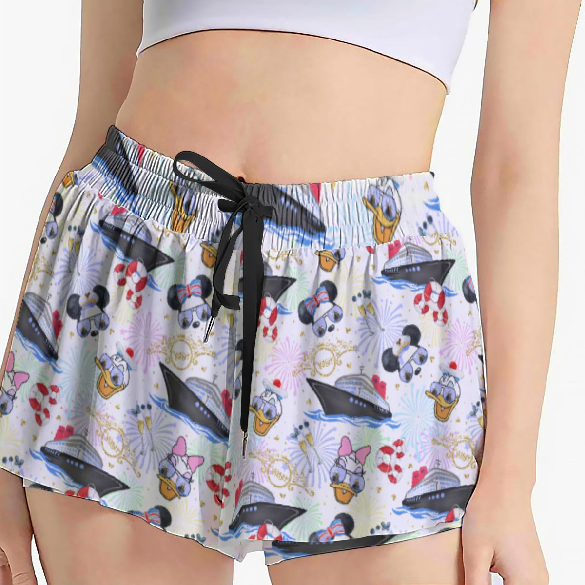 Wish Cruise Celebration - Women's Flowy Pocket Shorts