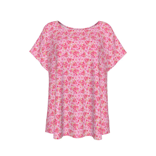 Summer Fruits - Watermelon - Women’s Relaxed Fit Scoop Tee