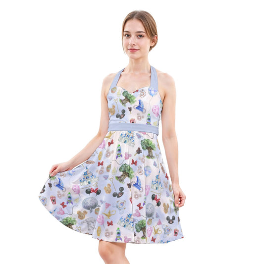 WDW Park Hopper - Women's Halter Vintage Pocket Dress
