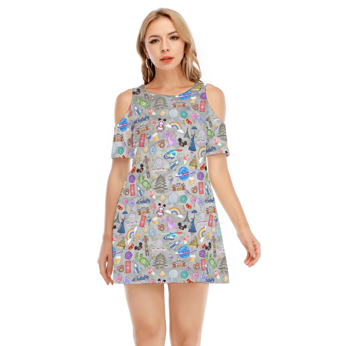 EC Around The World Experience - Women's Cold Shoulder Cotton Dress