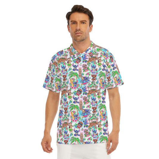 Bright Island Chaos Hand Drawn - Men's Polo Shirt