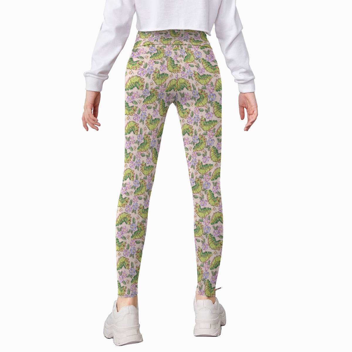 Cheerful Caterpillar Garden - Kid's Leggings