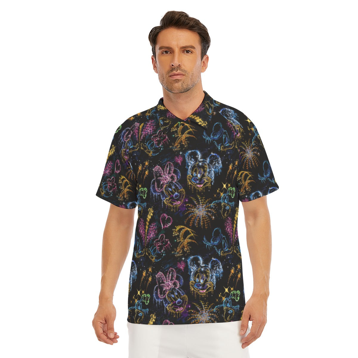 Mouse Friends’ Love in the Sky - Men's Polo Shirt