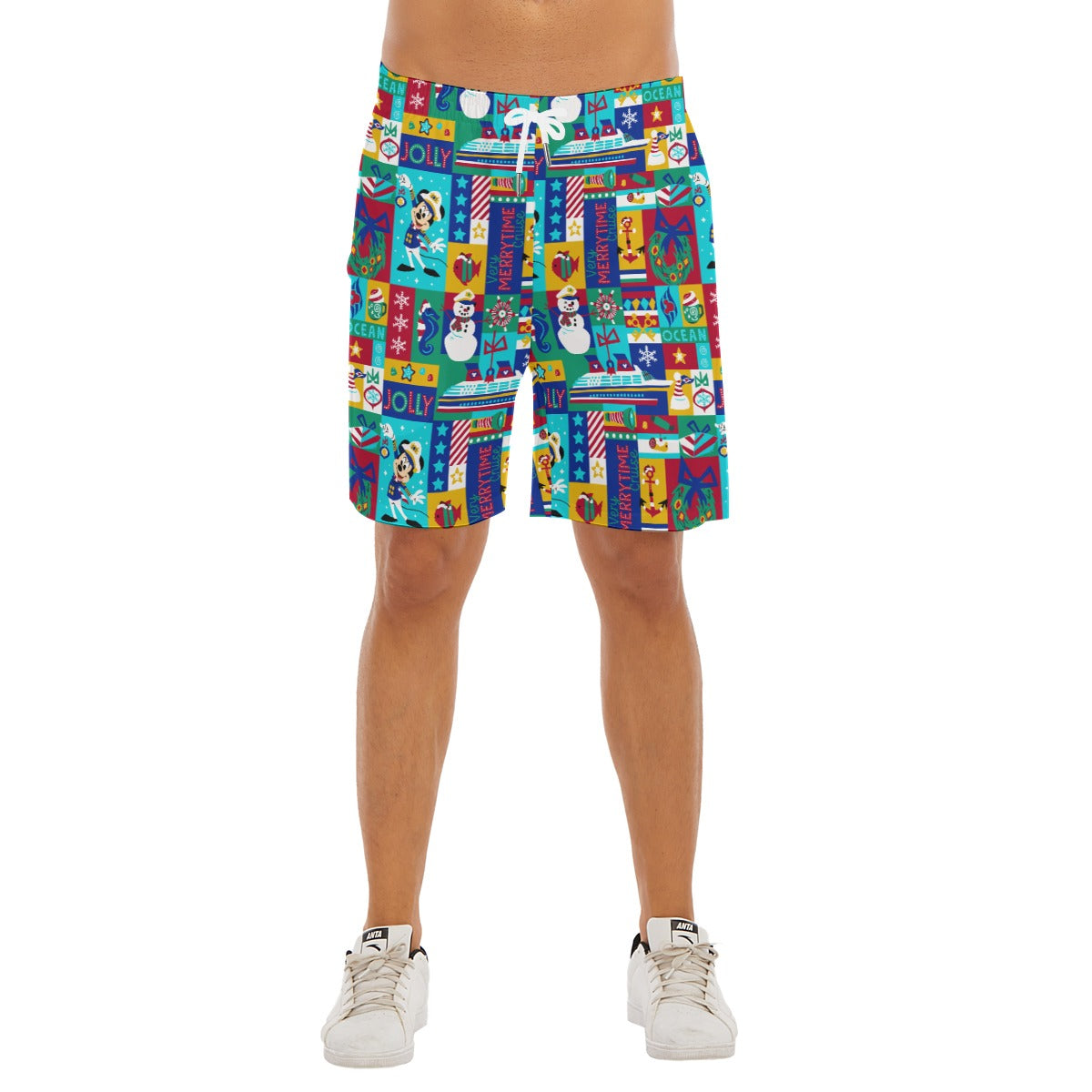 Sailor's Merry-at-Sea Patchwork - Men’s Pocket Beach Shorts