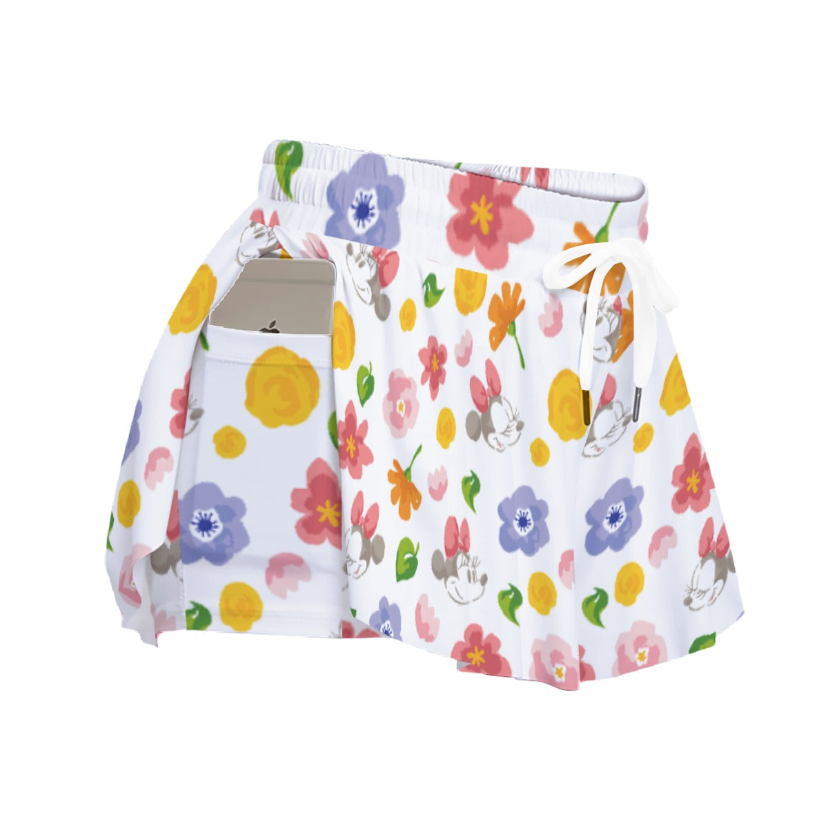 Floral Friends Springtimennie - Women's Flowy Pocket Shorts