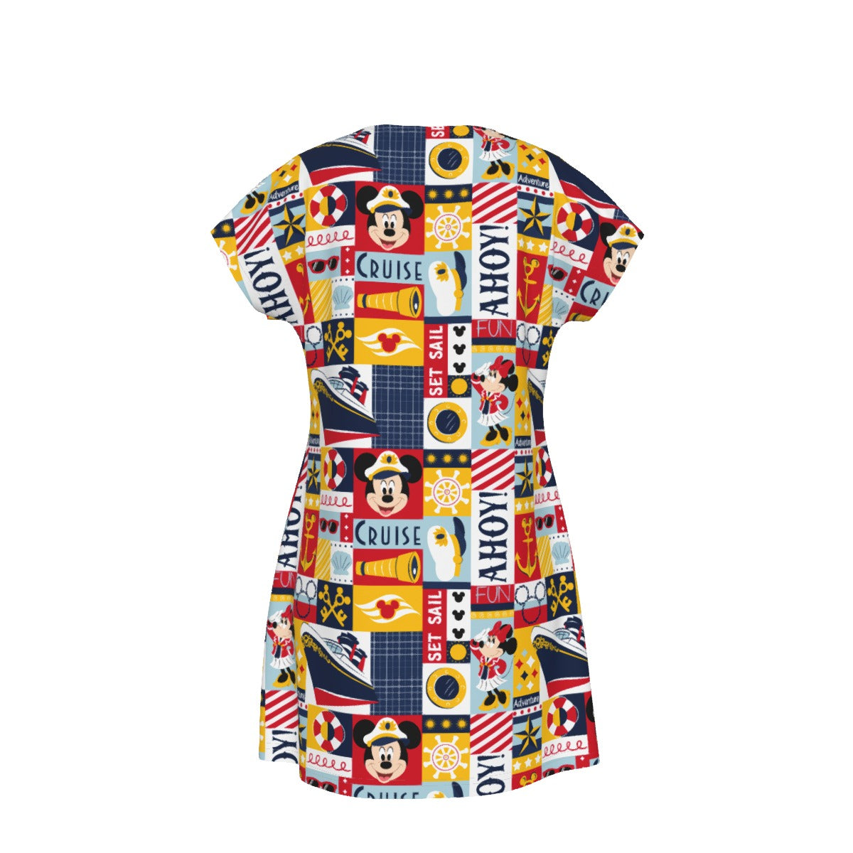 Nautical Cruise Patchwork - Women's T-Shirt Dress