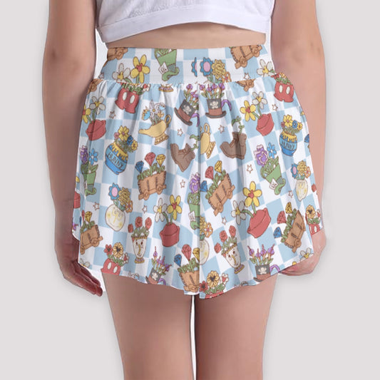 Flourishing Fairytale Pots - Girls’ Flowy Pocket Shorts