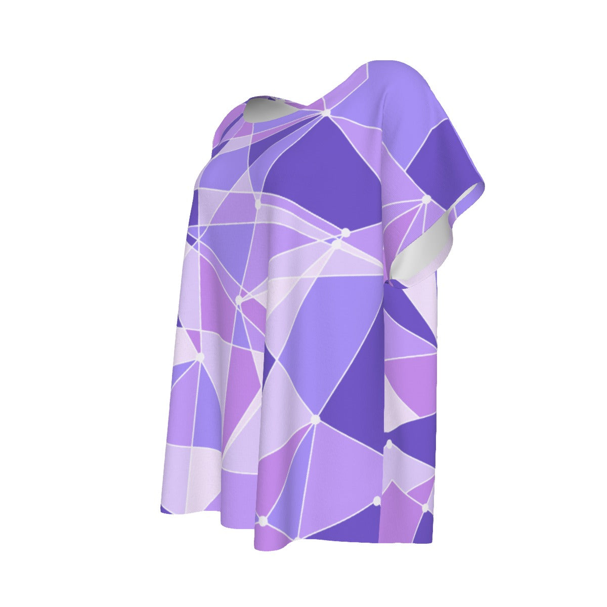 Geometric Purple Wall - Women’s Relaxed Fit Scoop Tee