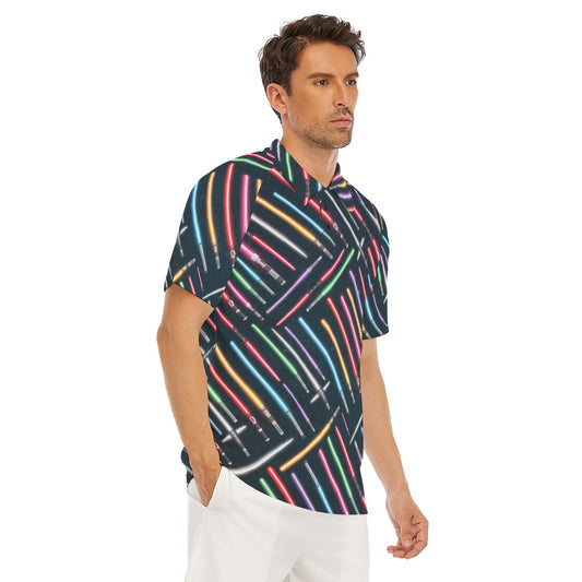 Vibrant Galaxy Sabers - Men's Polo Shirt