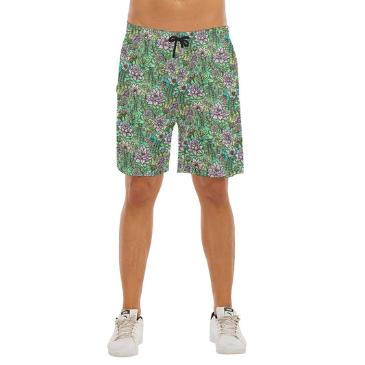 Fairytale Florals – Bayou Blooms - Men’s Pocket Beach Shorts