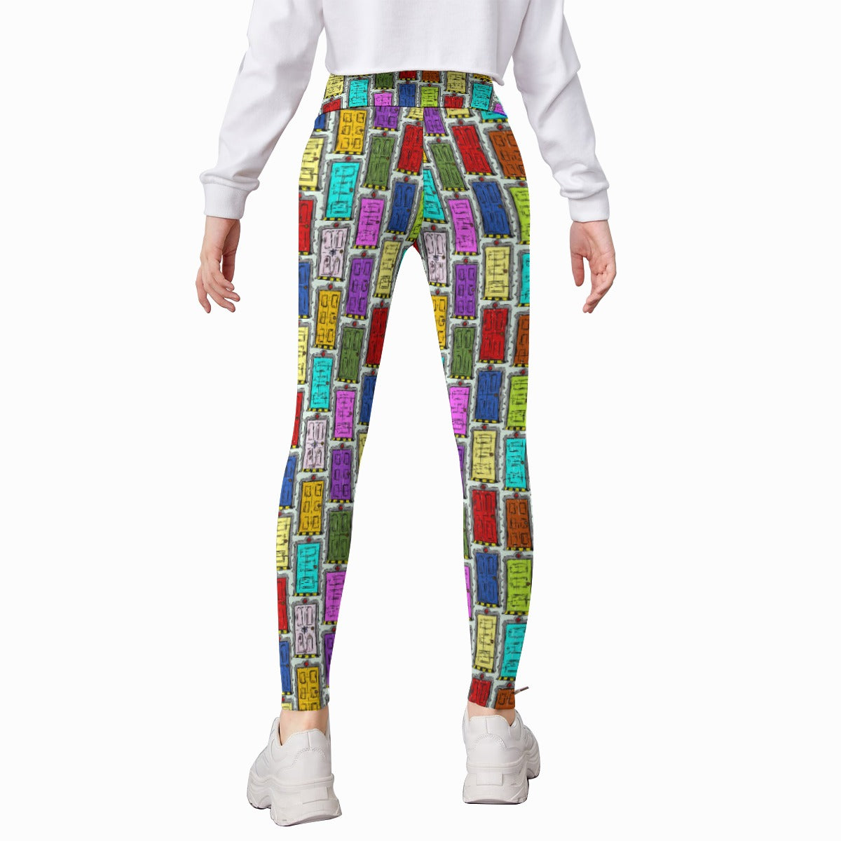 Sketchy Scare Doors - Kid's Leggings