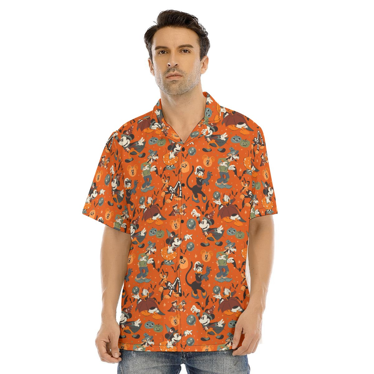 Vintage Halloween Parade - Men's Hawaiian Button Up Shirt