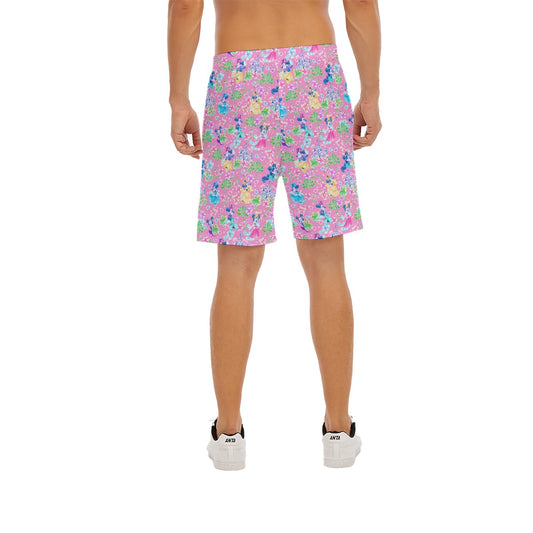 Princess Palm Party - Men’s Pocket Beach Shorts