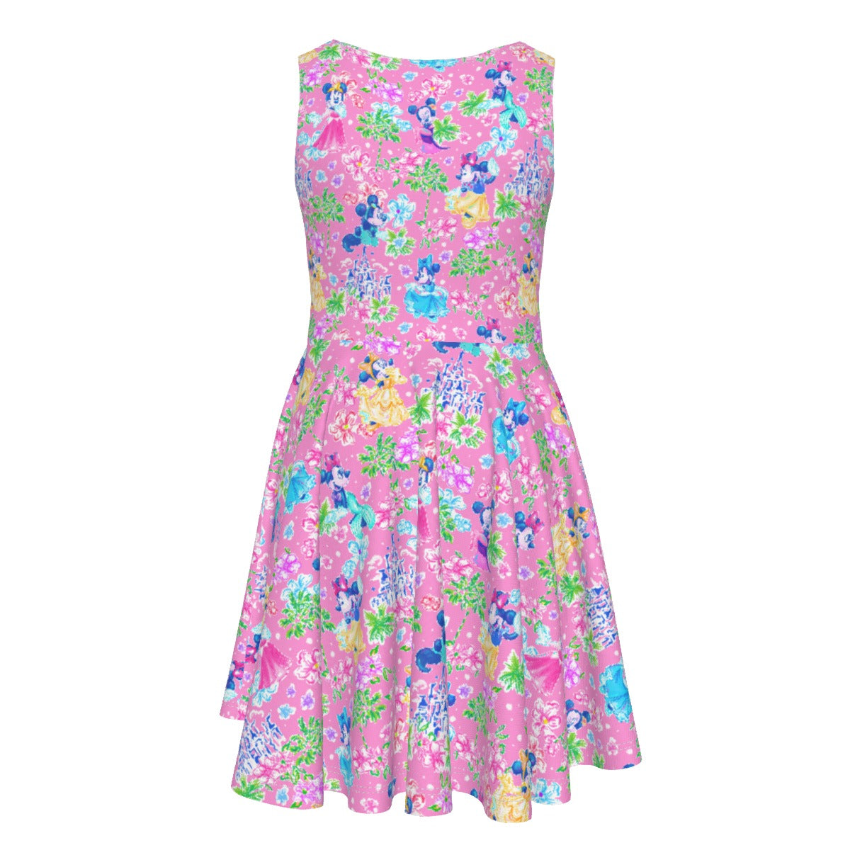 Princess Palm Party - Kid's Sleeveless Skater Dress