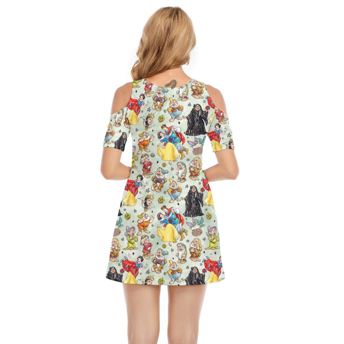 Fairest Crew Sketch - Women's Cold Shoulder Cotton Dress