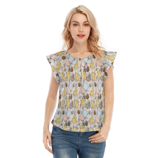 Silly Old Bear - Women’s Flutter Sleeve Top
