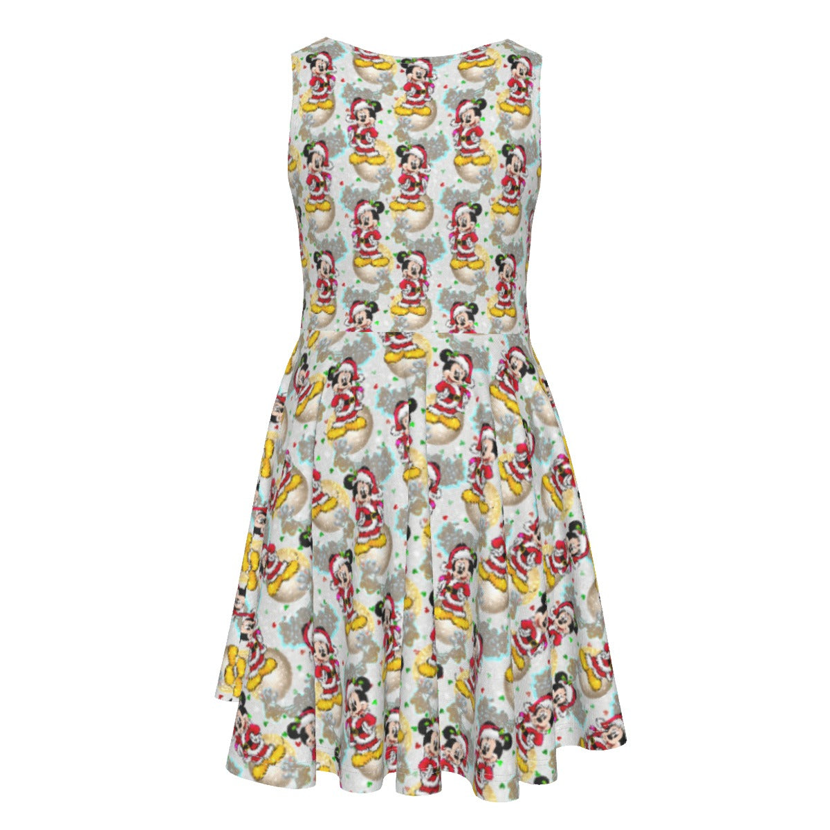 Santa Mouse Celebration - Kid's Sleeveless Skater Dress