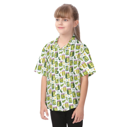 Perfect Pickle Jars - Kid's Hawaiian Button Up Shirt
