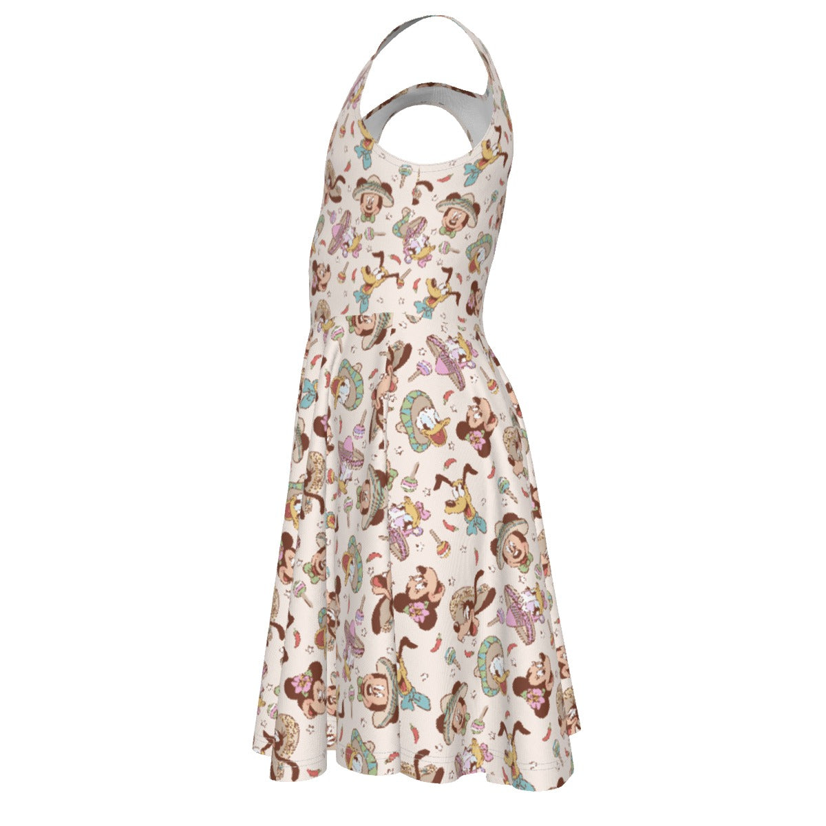 Fiesta Sombrero Pals - Kid's Sleeveless Skater Dress