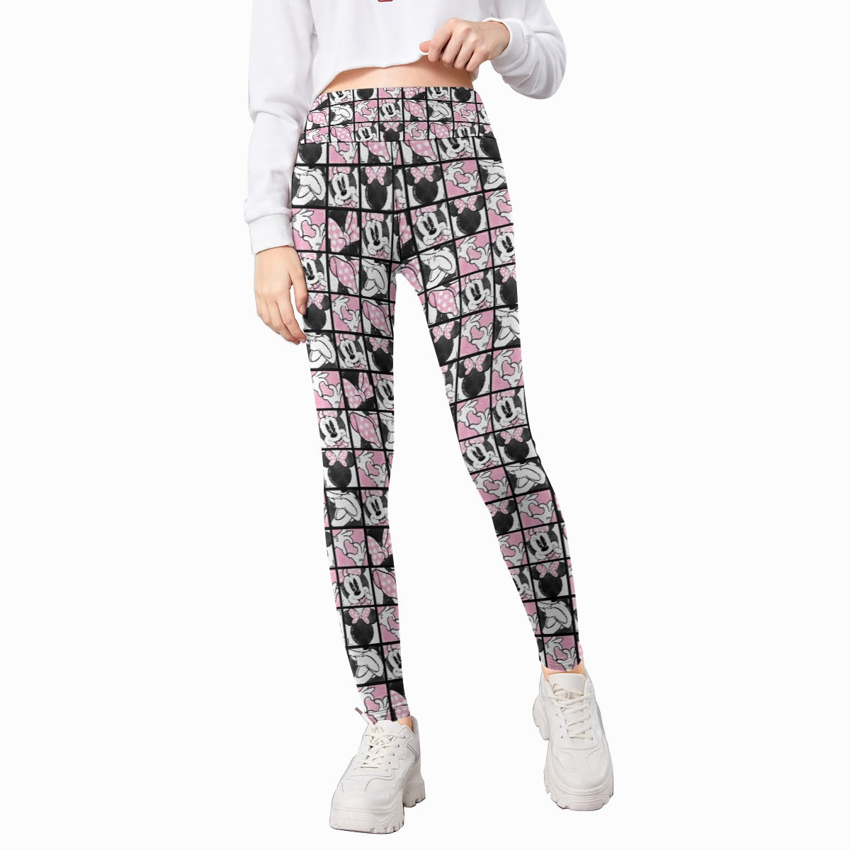 Mouse Bow Block Party - Kid's Leggings