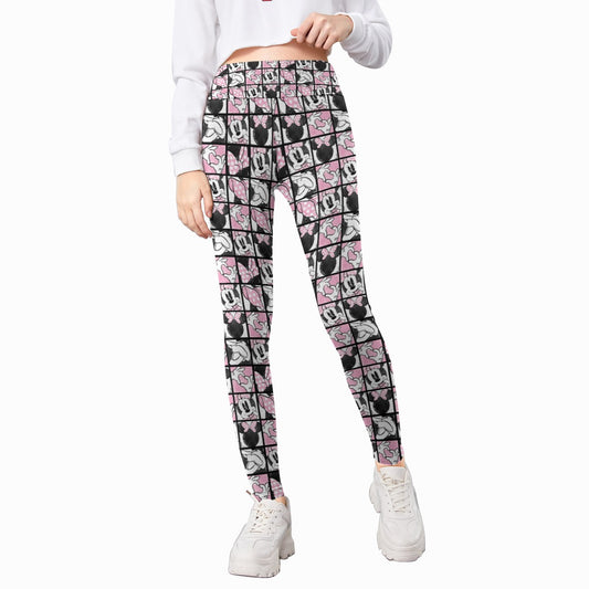 Mouse Bow Block Party - Kid's Leggings