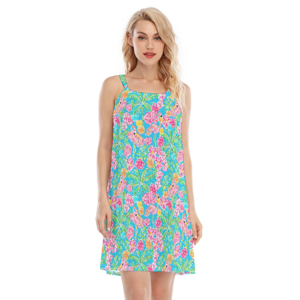 Flamingo Fiesta - Women’s Adjustable Sundress