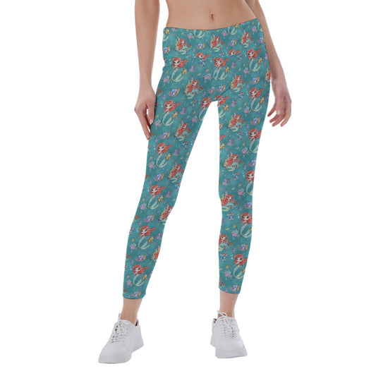 Whimsical Ocean Princess - Women's Yoga Leggings
