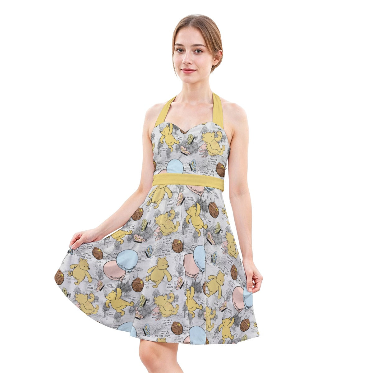 Silly Old Bear - Women's Halter Vintage Pocket Dress