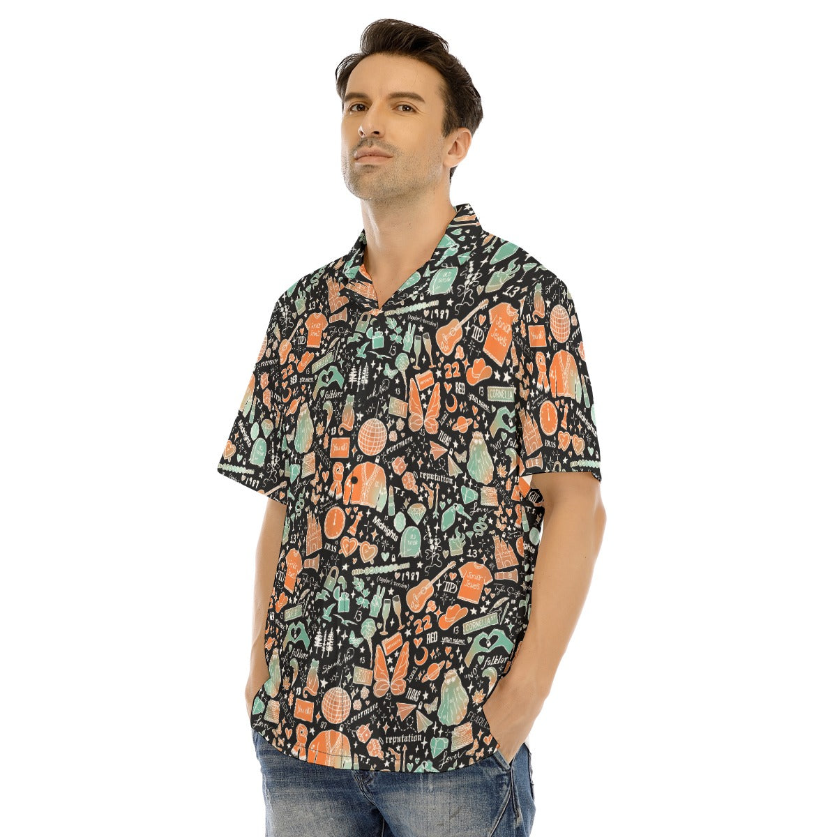 Showgirl Era Icons - Men's Hawaiian Button Up Shirt