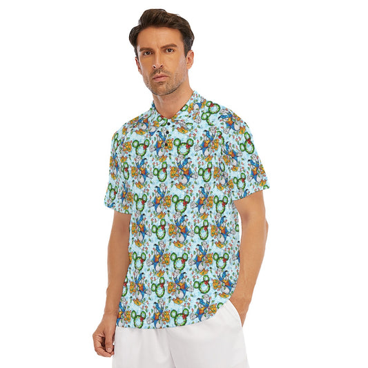 Duck’s Holiday Lights Tangle - Men's Polo Shirt