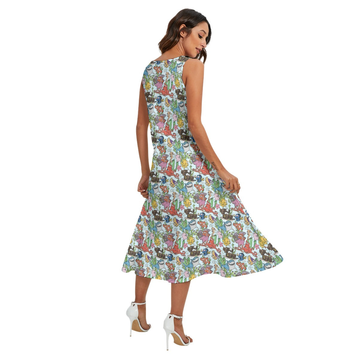 Fish Are Friends Reef - Women’s Diagonal Pocket Midi Dress