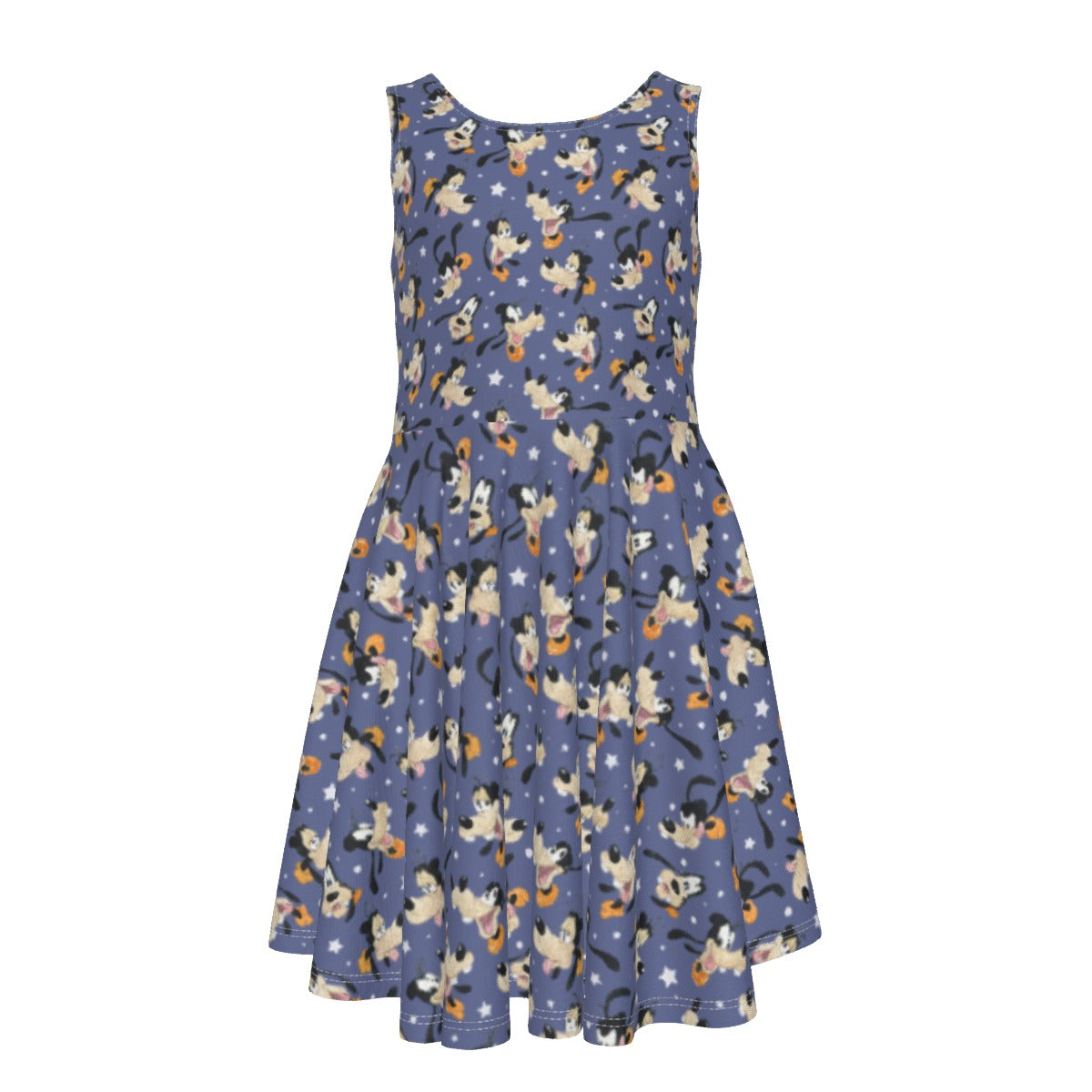 Funny Silly Dog - Kid's Sleeveless Skater Dress