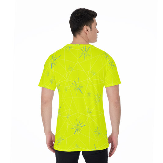 Joyful Blue & Yellow Florals - Men's Short Sleeve T-Shirt