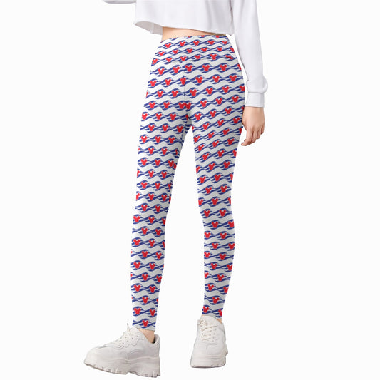 Nautical Cruise Logo Print - Kid's Leggings