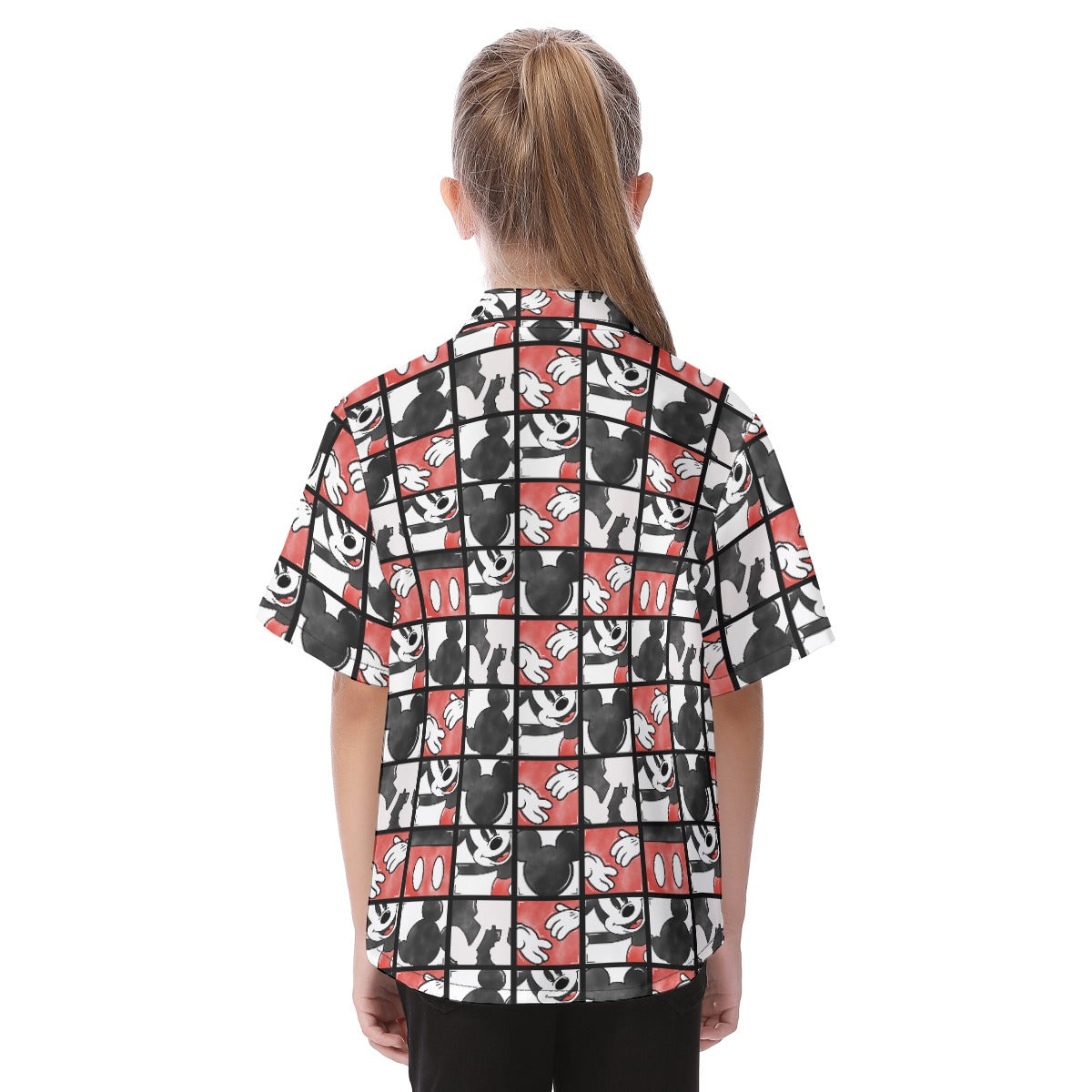 Mouse Block Party - Kid's Hawaiian Button Up Shirt