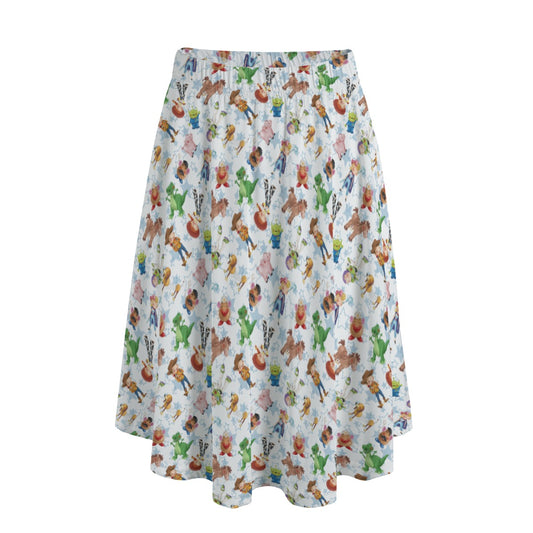 Playful Toy Friends - Women’s Pocket Midi Skirt