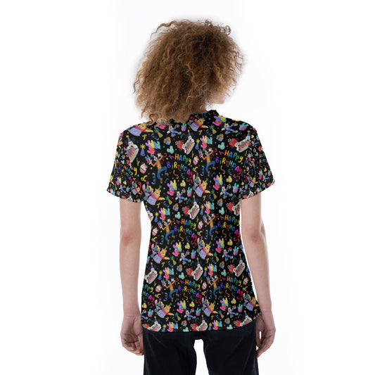Happy Birthday Celebration - Women's Short Sleeve V-Neck T-Shirt