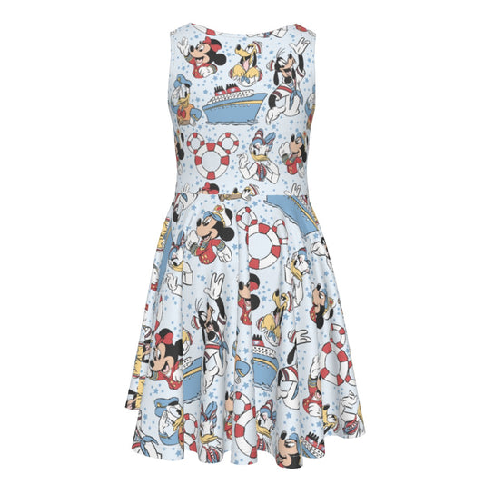 Sailor Cruise Stars - Kid's Sleeveless Skater Dress