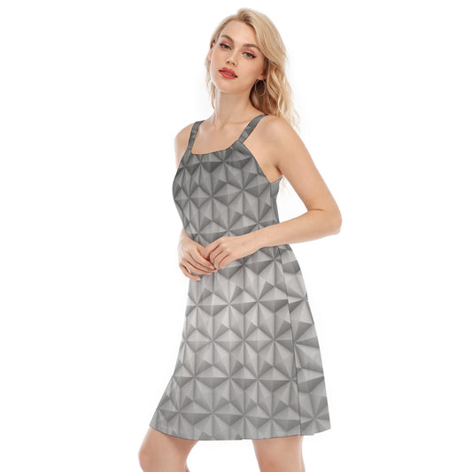 Geometric Silver Sphere - Women’s Adjustable Sundress