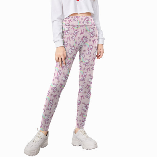 Rainbow Bow Kitty - Kid's Leggings