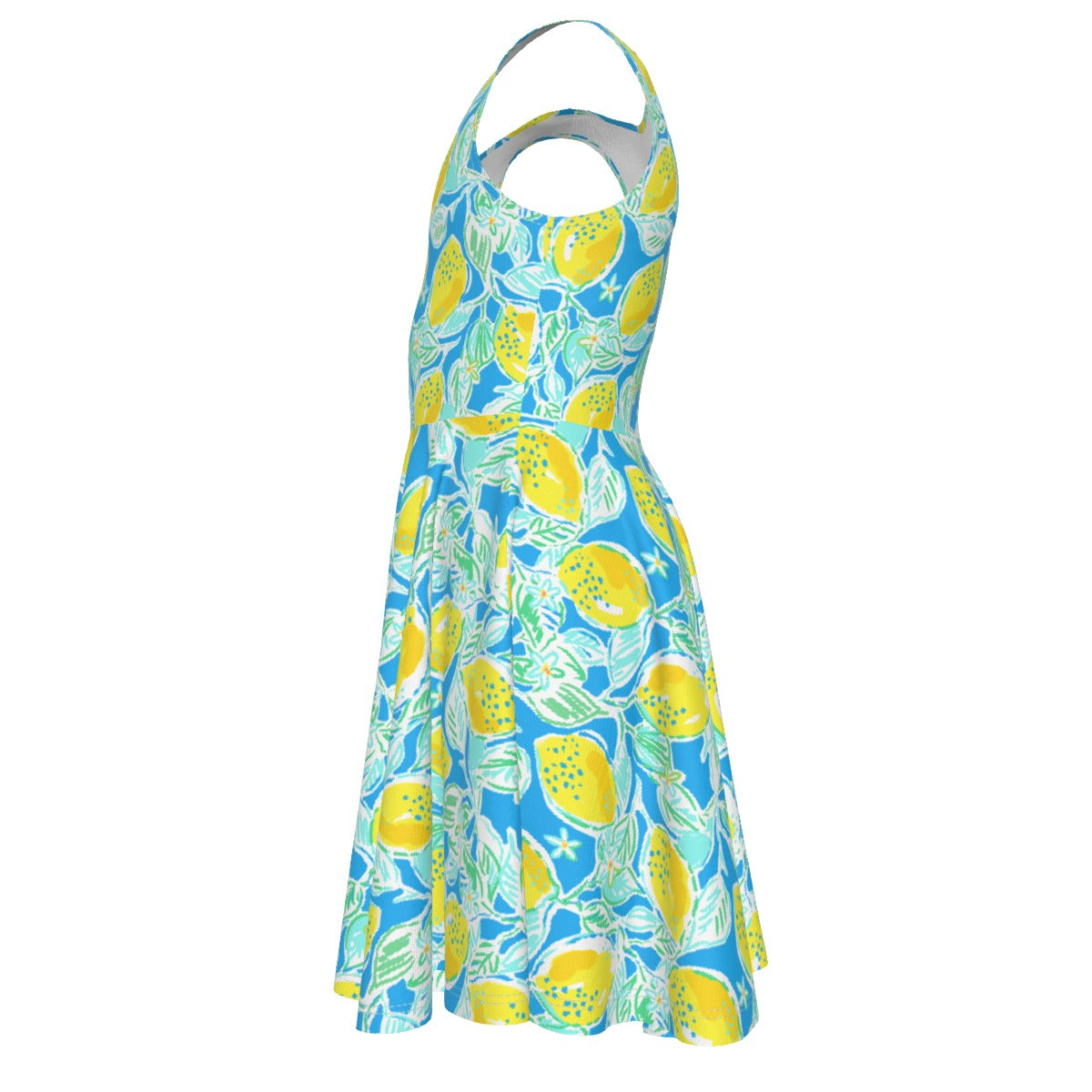 Lemon Drop Daydream - Kid's Sleeveless Skater Dress