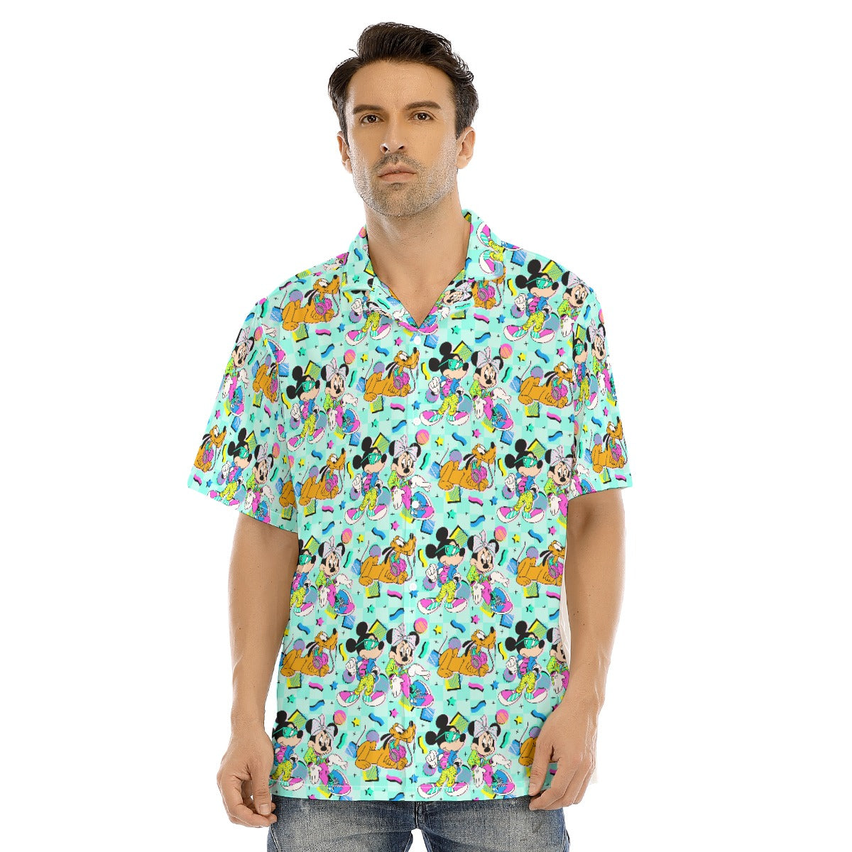 80s Pop Party Pals - Men's Hawaiian Button Up Shirt