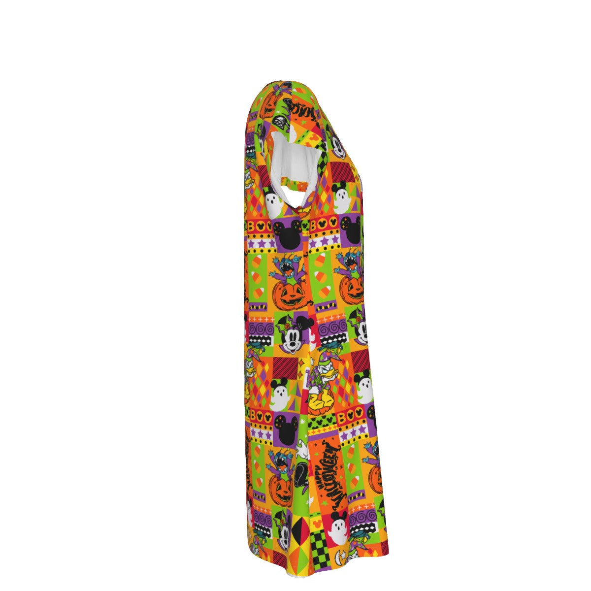 Spooky Patchwork Treats - Women's T-Shirt Dress