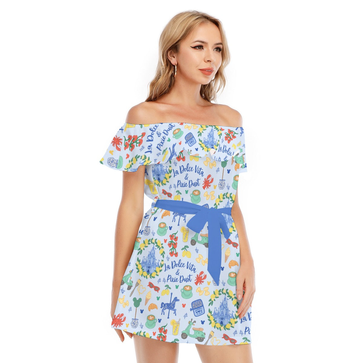 Sweet Life Pixie Dust - Women's Off-shoulder Ruffle Dress