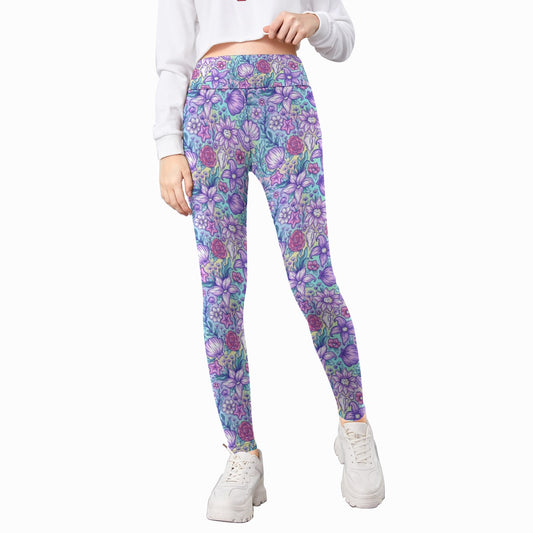 Fairytale Florals – Mermaid Princess - Kid's Leggings