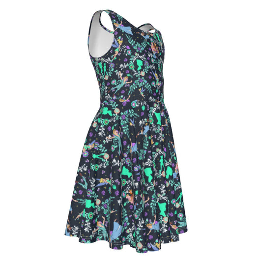 Garden Whimsy - Peter Pan - Kid's Sleeveless Skater Dress