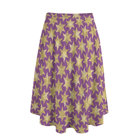 Golden Sun Symbols - Women’s Pocket Midi Skirt